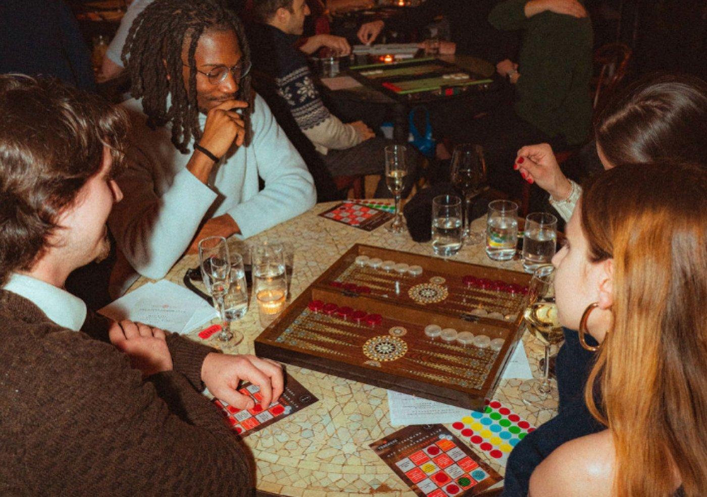 Club members meeting for the first time over a game
